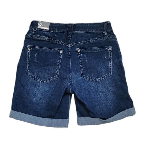 Wit & Wisdom Blue Denim Ab Solution Jean Short NWT Size 00 - Picture 2 of 5